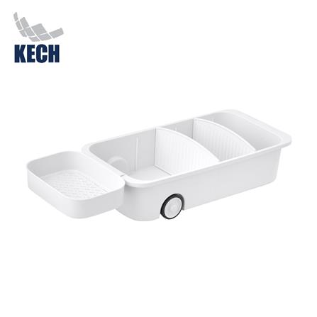STORAGE BOX WITH CASTERS 42X20.5X9.5CM WHITE [EXCLUSIVE FROM HOMEPRO THAILAND]