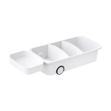 STORAGE BOX WITH CASTERS 42X20.5X9.5CM WHITE [EXCLUSIVE FROM HOMEPRO THAILAND]