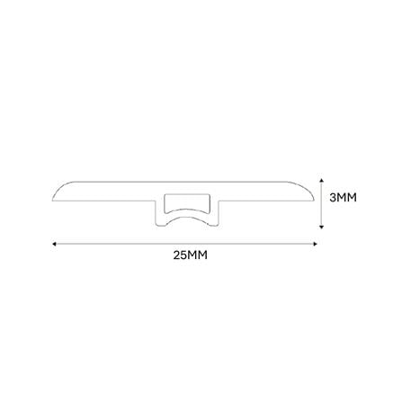 ENOCH PVC T-PROFILE 2.5X270X0.3CM YN805