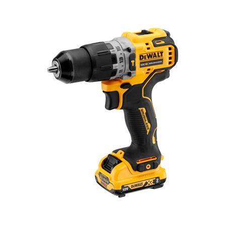 DEWALT 12V CORDLESS BRUSHLESS HAMMER DIRLL + 16 ACCESSORIES (2x 2.0Ah Batteries) DCD706D2A-B1