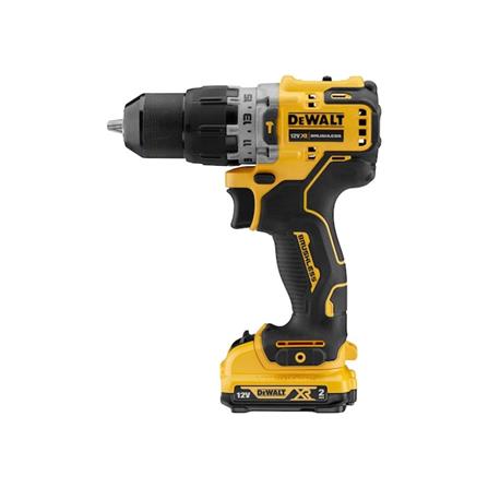 DEWALT 12V CORDLESS BRUSHLESS HAMMER DIRLL + 16 ACCESSORIES (2x 2.0Ah Batteries) DCD706D2A-B1