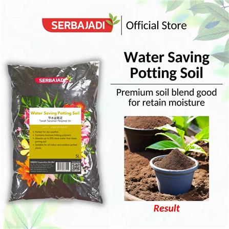 SERBAJADI WATER SAVING POTTING SOIL (5L)
