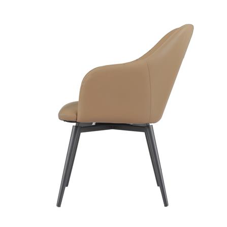 SWIVEL DINING CHAIR FURDINI RIVER PU BROWN [PRE-ORDER IMPORT PRODUCTS]