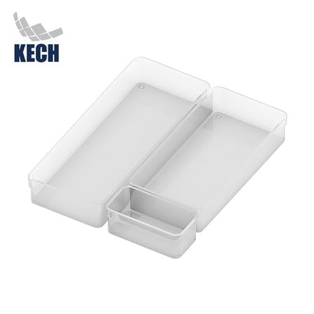 DRAWER ORGANIZER TRAY KECH WINK SET4 3PCS CLEAR [EXCLUSIVE FROM HOMEPRO THAILAND]