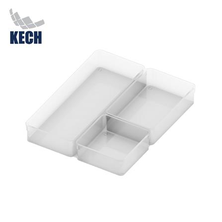 DRAWER ORGANIZER TRAY KECH WINK SET3 3PCS CLEAR [EXCLUSIVE FROM HOMEPRO THAILAND]