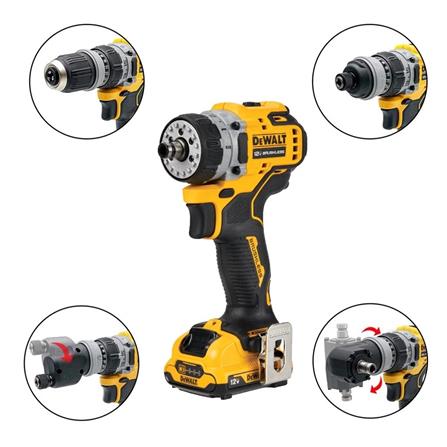 DEWALT 12V BRUSHLESS MULTIHEAD 5IN1 DRILL DRIVER (2x 2.0Ah Batteries) DCD703D2-B1