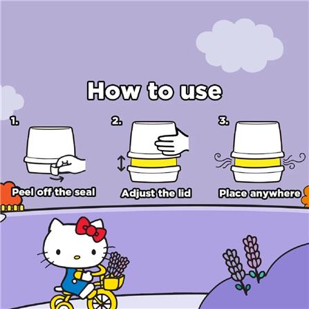 GLADE HELLO KITTY SCENTED GEL180G FROSTY SNOW