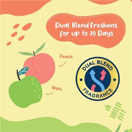 GLADE AUTO SPRAY RF GR APPLE PEACH 252ML TWIN PACK