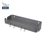 MULTIPURPOSE WALL SHELF 40CM WITH 4 HOOKS KECH GREY [EXCLUSIVE FROM HOMEPRO THAILAND]