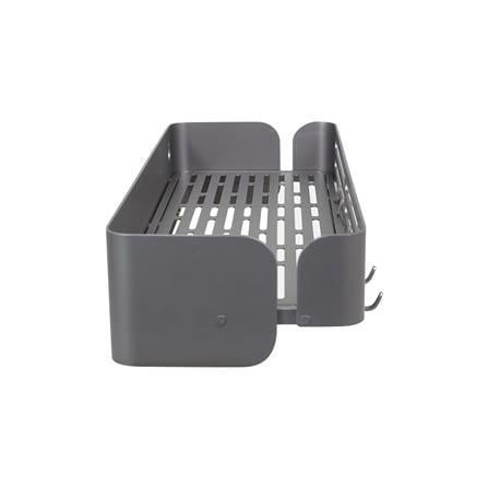 MULTIPURPOSE WALL SHELF 40CM WITH 4 HOOKS KECH GREY [EXCLUSIVE FROM HOMEPRO THAILAND]