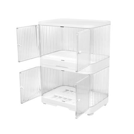 2-TIER PLASTIC DISH DRYING RACK WITH DOORS KECH WATERY [EXCLUSIVE FROM HOMEPRO THAILAND]