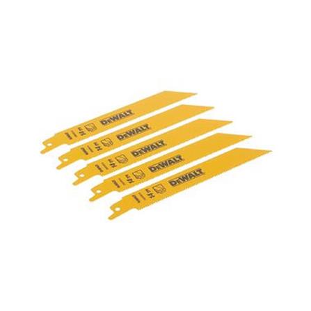 DEWALT 6" RECIPROCATING SAW BLADE (METAL) [14TPI] 5PCS/PACK DW4808