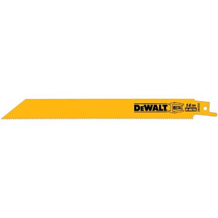 DEWALT 8" RECIPROCATING SAW BLADE (METAL) [14TPI] 5PCS/PACK DW4809