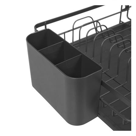 POWDER-COATED STEEL DISH DRYING RACK KECH BLACKY EXTENDABLE [EXCLUSIVE FROM HOMEPRO THAILAND]