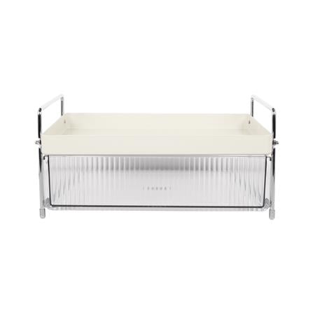 1-TIER GLASS RACK WITH DRAWER KECH CREAMY [EXCLUSIVE FROM HOMEPRO THAILAND]