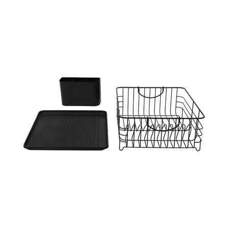 POWDER-COATED STEEL DISH DRYING RACK WITH HANDLES AND DRIP TRAY KECH IRON [EXCLUSIVE FROM HOMEPRO THAILAND]
