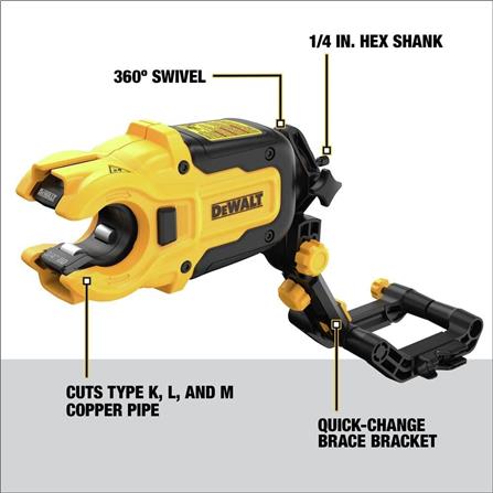 DEWALT IMPACT CONNECT COPPER PIPE CUTTER DWACPRIR