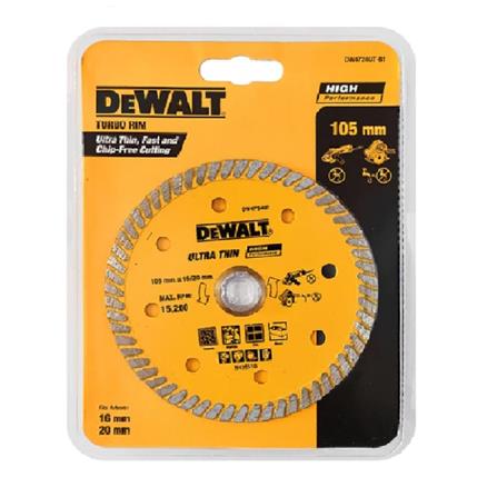 DEWALT 4" DIAMOND ULTRA THIN CUTTING DISC 1.2MM (DRY/WET CUT) [TURBO RIM] DW4724UT-B1