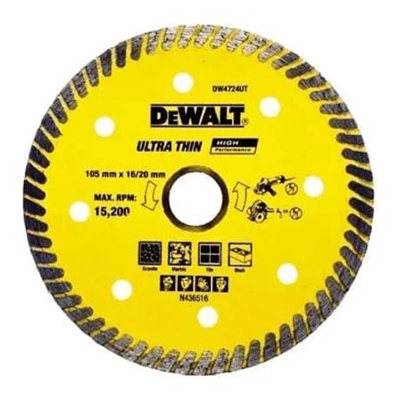 DEWALT 4" DIAMOND ULTRA THIN CUTTING DISC 1.2MM (DRY/WET CUT) [TURBO RIM] DW4724UT-B1
