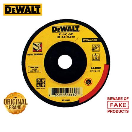 DEWALT 4" GRINDING DISC 6MM (METAL) DWA4500-B1