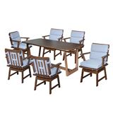 6-SEATER DINING TABLE SET FURDINI HOKKAIDO DARK BROWN [EXCLUSIVE FROM HOMEPRO THAILAND]