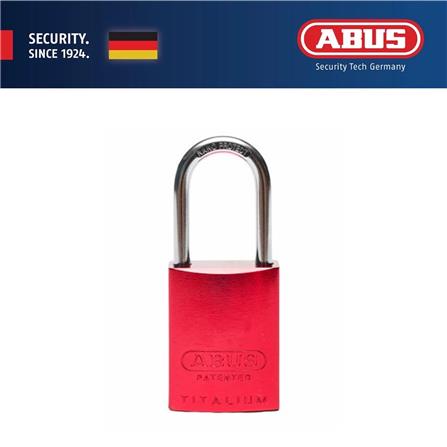 (ONLINE) ABUS 40MM TITALIUM ALUMINIUM PADLOCK WITH 2 KEYS 83AL/40 RED