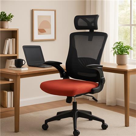 OFFICE CHAIR FURDINI 8314H BLACK/RED