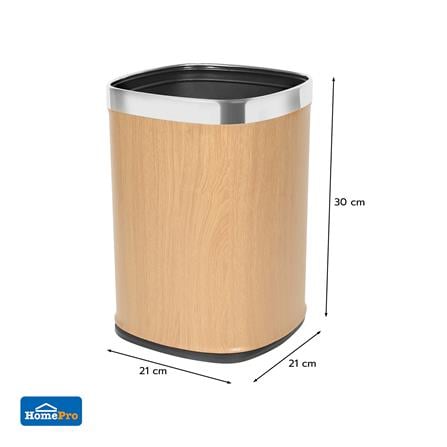 RECTANGULAR DUSTBIN ACCO LUZZO 12L WHITE OAK [EXCLUSIVE FROM HOMEPRO THAILAND]