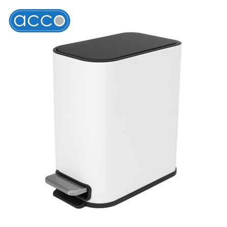 RECTANGULAR PEDAL DUSTBIN ACCO SLOW STYLISH 5L WHITE [EXCLUSIVE FROM HOMEPRO THAILAND]