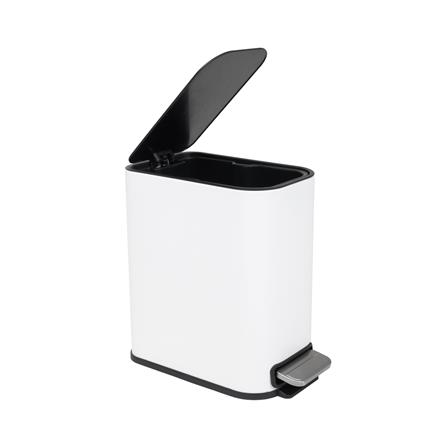 RECTANGULAR PEDAL DUSTBIN ACCO SLOW STYLISH 5L WHITE [EXCLUSIVE FROM HOMEPRO THAILAND]