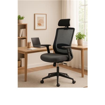 OFFICE CHAIR FURDINI 8329H BLACK/GREY