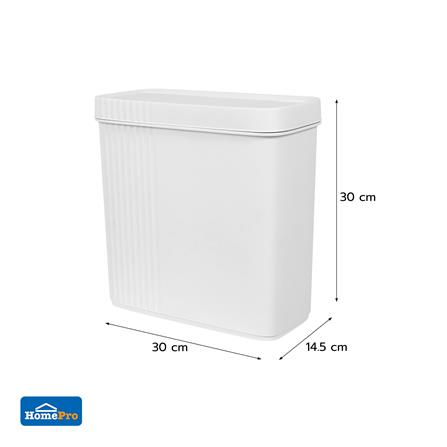RECTANGULAR DUSTBIN WITH PRESS-TOP LID ACCO CLOUD 11L WHITE [EXCLUSIVE FROM HOMEPRO THAILAND]
