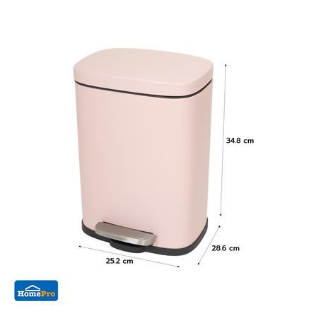 RECTANGULAR PEDAL DUSTBIN ACCO TAFIA 12L PINK [EXCLUSIVE FROM HOMEPRO THAILAND]