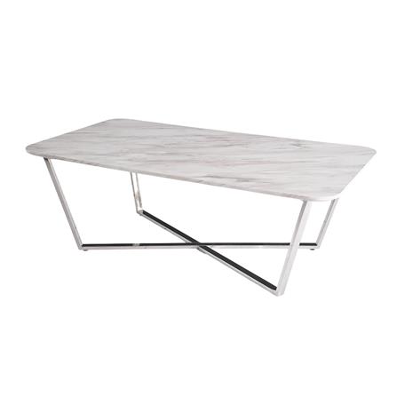 COFFEE TABLE FURDINI CHARLOT-S 120CM WHITE MARBLE PATTERN [EXCLUSIVE FROM HOMEPRO THAILAND]