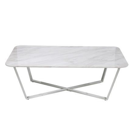 COFFEE TABLE FURDINI CHARLOT-S 120CM WHITE MARBLE PATTERN [EXCLUSIVE FROM HOMEPRO THAILAND]