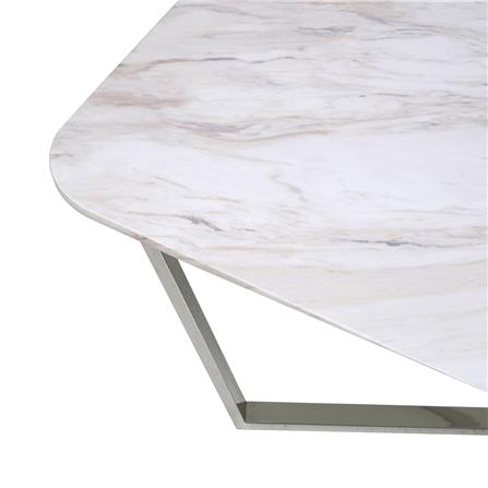 COFFEE TABLE FURDINI CHARLOT-S 120CM WHITE MARBLE PATTERN [EXCLUSIVE FROM HOMEPRO THAILAND]
