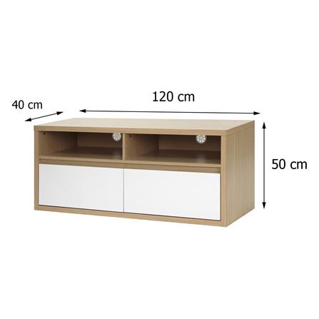 TV STAND FURDINI PROGRET 120CM OAK/WHITE [EXCLUSIVE FROM HOMEPRO THAILAND]