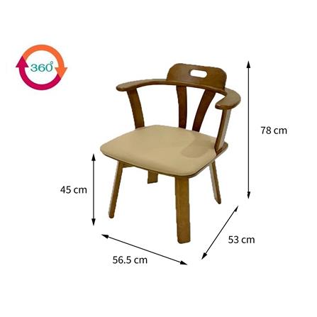 SWIVEL DINING CHAIR FURDINI TIME BROWN [EXCLUSIVE FROM HOMEPRO THAILAND]