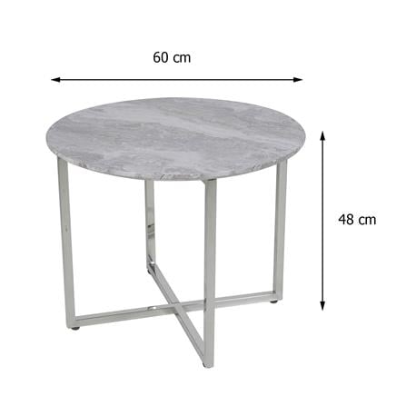 COFFEE TABLE FURDINI CHARLOT-S 60CM WHITE MARBLE PATTERN [EXCLUSIVE FROM HOMEPRO THAILAND]