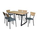 6-SEATER DINING TABLE SET FURDINI ROCCO BROWN [EXCLUSIVE FROM HOMEPRO THAILAND]