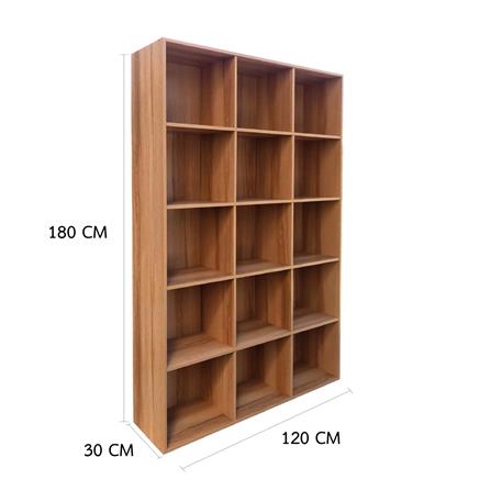 SHELVING UNIT WITH 15 COMPARTMENTS FURDINI FINE 120CM WOOD GRAIN PATTERN [EXCLUSIVE FROM HOMEPRO THAILAND]