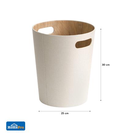 FABRIC ROUND STORAGE BOX (TALL) STACKO PETA 25X25X30CM CREAM [EXCLUSIVE FROM HOMEPRO THAILAND]