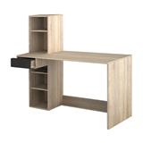COMPUTER DESK INHOME TS-1255 120.5 cm SOLID OAK/GRAPHITE [EXCLUSIVE FROM HOMEPRO THAILAND]