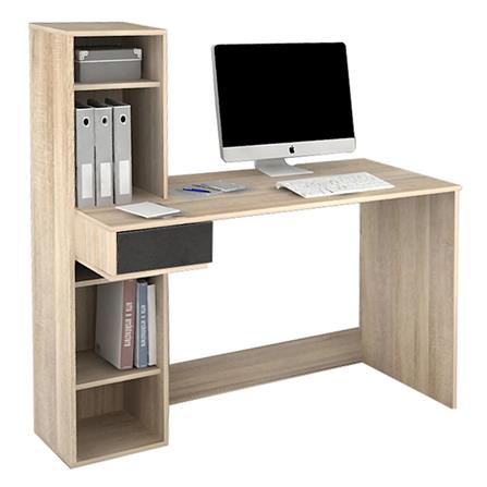 COMPUTER DESK INHOME TS-1255 120.5 cm SOLID OAK/GRAPHITE [EXCLUSIVE FROM HOMEPRO THAILAND]