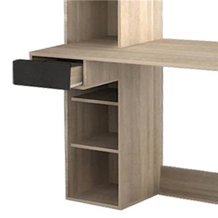 COMPUTER DESK INHOME TS-1255 120.5 cm SOLID OAK/GRAPHITE [EXCLUSIVE FROM HOMEPRO THAILAND]