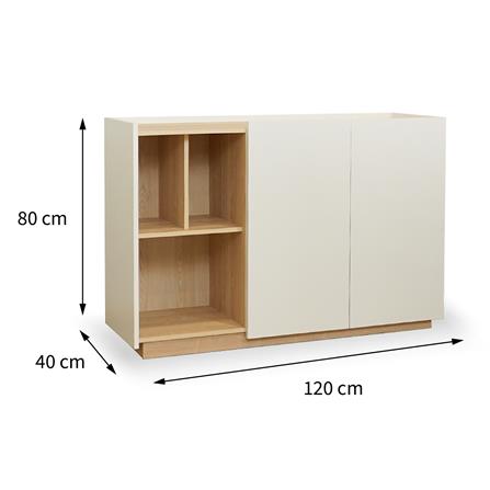 MULTIFUNCTIONAL LOW CABINET FURDINI MOBILLE 120CM WHITE/OTTAWA [EXCLUSIVE FROM HOMEPRO THAILAND]