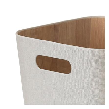 FABRIC RECTANGULAR STORAE BOX STACKO PETA 27X27X28CM CREAM [EXCLUSIVE FROM HOMEPRO THAILAND]