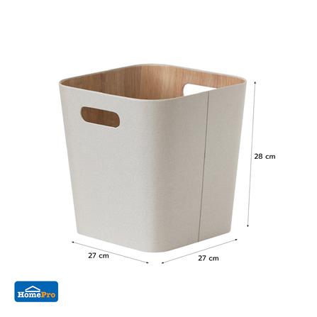 FABRIC RECTANGULAR STORAE BOX STACKO PETA 27X27X28CM CREAM [EXCLUSIVE FROM HOMEPRO THAILAND]