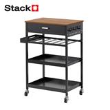 3-TIER STEEL UTINITY CART WITH DRAWER STACKO URBAN 66.5X40X89CM BLACK [EXCLUSIVE FROM HOMEPRO THAILAND]