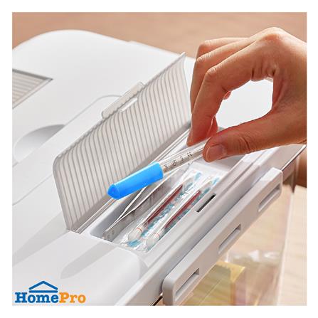 STORAGE BOX WITH HANDLES STACKO MEDICAL SIZE L 34X24.5X19CM CLEAR [EXCLUSIVE FROM HOMEPRO THAILAND]